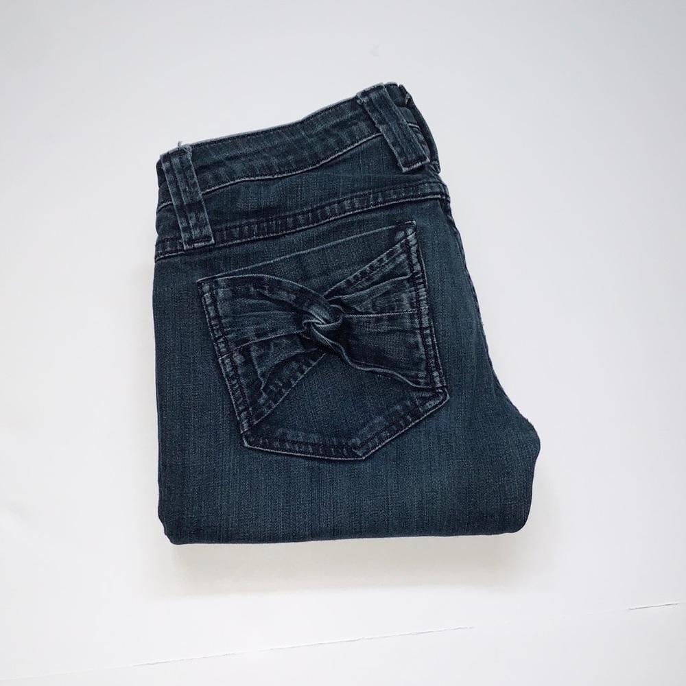 Frankie B Rosie Skinny Art Jean with Bow Pocket